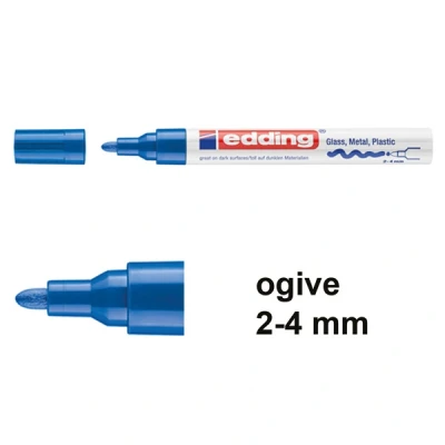 Image de Edding 750 marqueur peinture à encre brillante (2 4 mm ogive) bleu