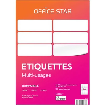 Image de Étiquette multi usages Impression laser / jet d&#039;encre
