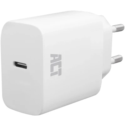 Afbeelding van ACT AC2135 USB C Lader 35W Power Delivery PPS GaNFast Apple &amp; Android Wit