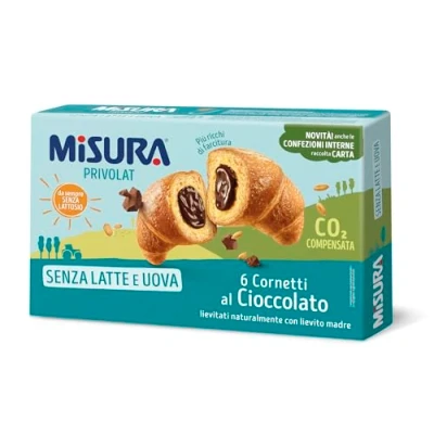 Afbeelding van Misura Croissants Chocolade Privolat Zonder melk en eieren Rijke vullingen Verpakking van 298 gram