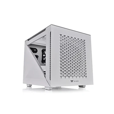 Afbeelding van Thermaltake Divider 200 TG Air Snow Micro tower PC behuizing Wit 2 voorgeïnstalleerde ventilators, Zijvenster, Stoffilter