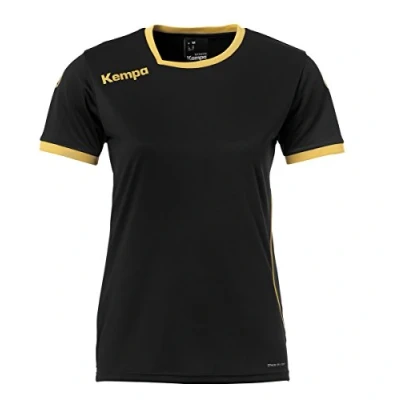 Afbeelding van Kempa Curve Shirt Dames Zwart / Goud maat XXL