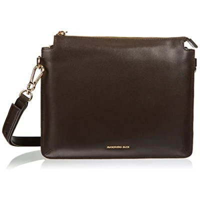 Afbeelding van MANDARINA DUCK Leren Schoudertas Luna Crossover Mole Zwart