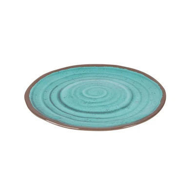 Afbeelding van Bo Camp Ontbijtbord Halo 100% Melamine 4 Stuks Aqua