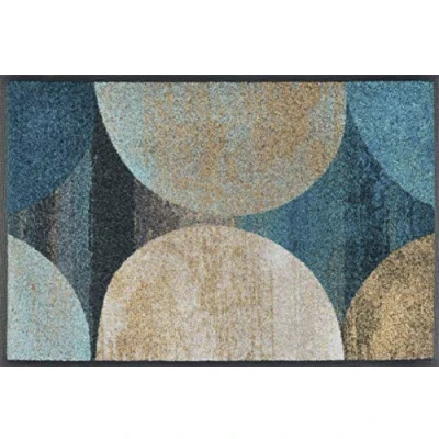 Afbeelding van wash+dry Galaxia Deurmat, wasbaar, voor binnen en buiten, 40 x 60 cm, turquoise
