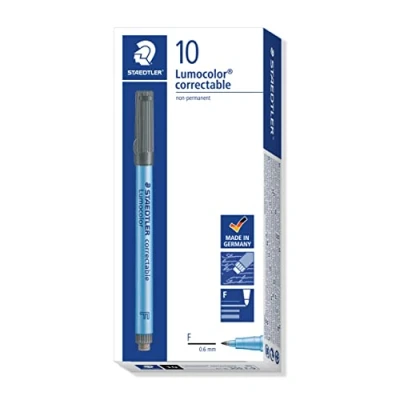 Afbeelding van Viltstift Staedtler Lumocolor 305 non permanent correctable F zwart