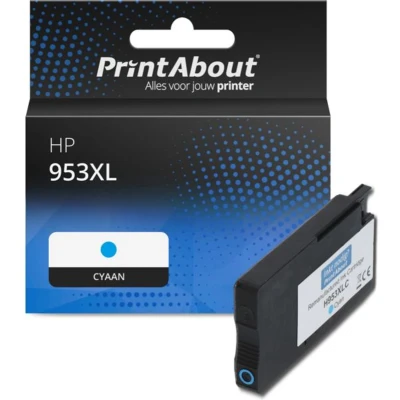 Afbeelding van Huismerk HP 953XL (F6U16AE) Inktcartridge Cyaan Hoge capaciteit