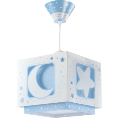 Afbeelding van hanglamp kinderen moonlight maan en sterren blauw