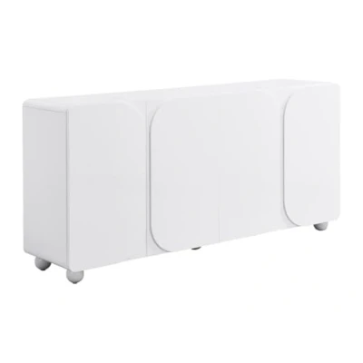 Afbeelding van Vente unique Buffetkast met 4 deurtjes van mdf Wit YELDINIA L 174 cm x H 84 D 42