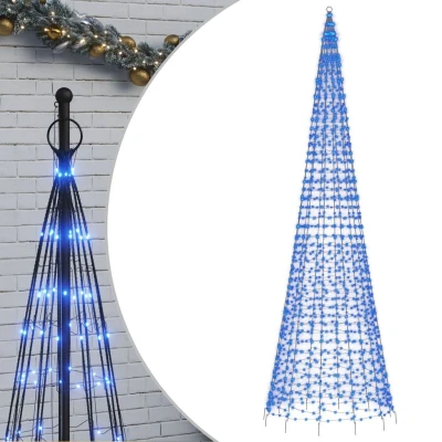 Afbeelding van Lichtkegel Aan Vlaggenmast 1534 Blauwe Led&#039;s 500 Cm