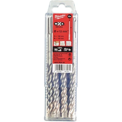 Afbeelding van Milwaukee SDS plus Hamerboor RX4 12 X 160 100 Mm (10 Stuks)