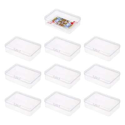 Afbeelding van DHSBGWSX opbergdoos voor 10 kaarten, verzamelkaarten, transparante speelkaarten, plastic speeldoos