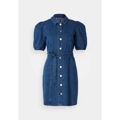 Afbeelding van ONLY Onlvibbe BELT Dress Spijkerjurk, Dames, Maat: Large, Medium blue denim