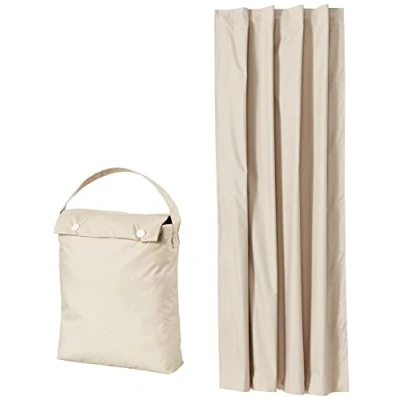 Afbeelding van Amazon Basics Verduisteringsgordijn voor op reis, met zuignappen, beige, 1 stuk