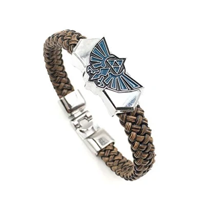 Afbeelding van Multiculture Zelda Armband Logo Hylian Sheikahslate Symbolen The Legend of Armband, 20 centimeter, kunstleer Metaal, en metaal