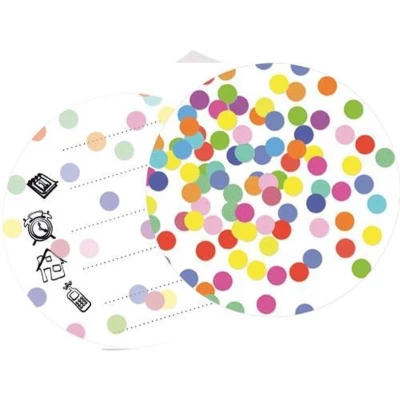 Afbeelding van Uitnodiging Confetti 6 stuks
