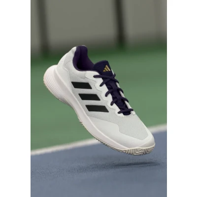 Afbeelding van adidas Gamecourt 2.0 tennisschoenen voor heren, Core White Black Aurora Plum