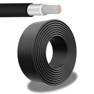 Afbeelding van PowerWerk Zonnekabel 6 mm² zwart, 10 m, uv bestendig, flexibel, fotovoltaïsche kabel, PV zonne aansluitkabel voor zonnepaneel, omvormer en laadregelaar (zwart, m)