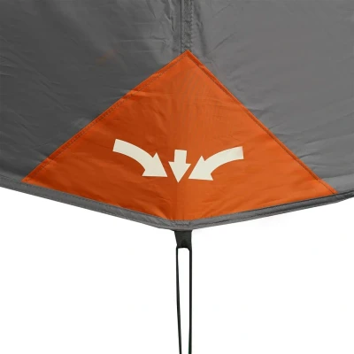 Afbeelding van Tent 6 persoons 344x282x192 cm grijs en oranje