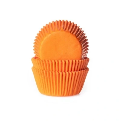 Afbeelding van Cupcake Cups HoM Oranje 50x33mm. 500st.