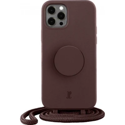 Afbeelding van Apple iPhone 13 Pro Max Hoesje Just Elegance PopGrip Serie TPU Backcover Truffle Geschikt Voor
