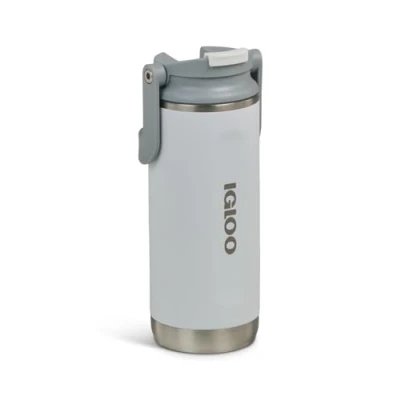 Afbeelding van IGLOO Flip ‘n’ Sip Drinkfles Drinkbeker wit 475ml Thermosfles