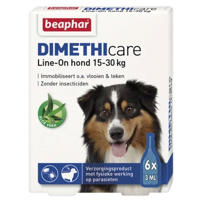 Afbeelding van Beaphar Dimethicare Line On Hond Tegen Vlooien En Teken 15 30 KG 6 PIP 3 ML (360810)