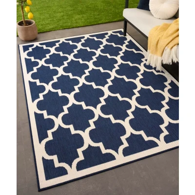 Afbeelding van Retro Buitenkleed Flip Lucky Donkerblauw 200x280 Cm
