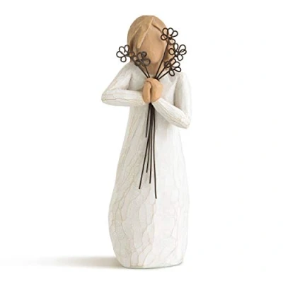 Afbeelding van Willow Tree Meisjesfiguur met bloemen Enesco