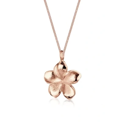 Afbeelding van Elli Dames Halsketting Frangipani Bloesem Zomervakantie in 925 Sterling Zilver