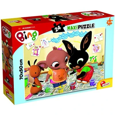 Afbeelding van Lisciani, Maxi puzzel voor kinderen vanaf 3 jaar, 24 stukjes BING ART AANVAL 81202