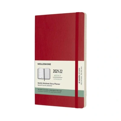 Image de Agenda scolaire semainier Moleskine Couverture souple 2021 2022 Rouge
