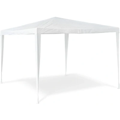 Afbeelding van Relaxdays partytent 2,5 x 3 m tuintent paviljoen vierkant feesttent camping wit