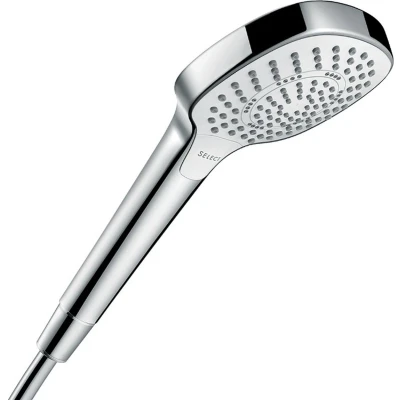 Afbeelding van Hansgrohe Croma Select E handdouche Multi 1/2 xØ11cm met soft rain intense en massagestraal wit/chroom