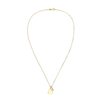 Afbeelding van Elli Dames Halsketting Hart Hanger Eenzaam met Zirkonia in 925 Sterling Zilver