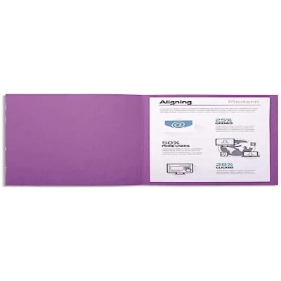 Afbeelding van Exacompta Ref. 410016E, pak van 100 stevige Forever® mappen 220 g/m2, 100% gerecycled en Blue Angel gecertificeerd, afmetingen 24 x 32 cm voor A4 formaat, lila kleur