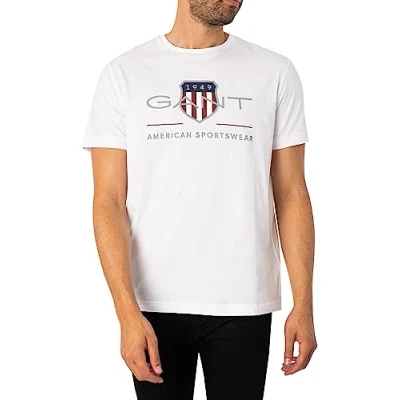 Afbeelding van GANT Archive Shield Tshirt print, Heren, Maat: 3XL, White