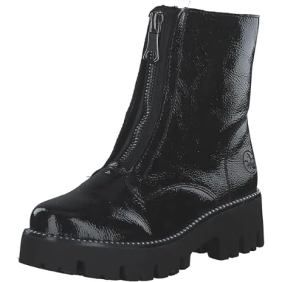 Afbeelding van Rieker Y3351 Halfhoge laarzen voor dames, zwart.