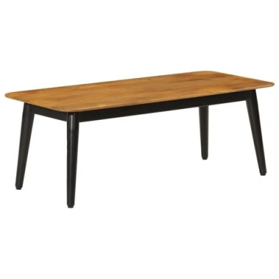 Afbeelding van Salontafel 110x50x40 cm massief mangohout en ijzer