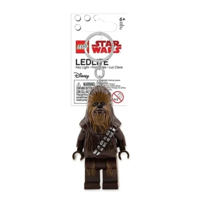 Afbeelding van IQ Lego Star Wars Chewbacca sleutelhanger met zaklamp en led, figuur 76 mm, inclusief 2 CR2025 batterijen