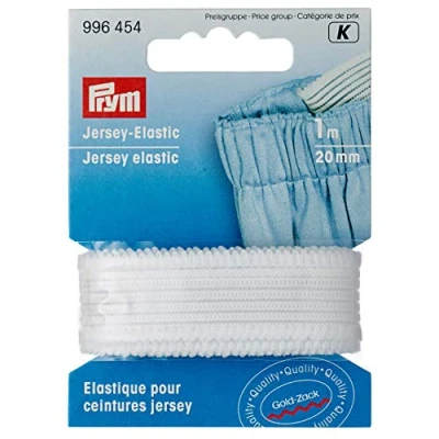 Afbeelding van Jerseytailleband 20 mm Wit 1 meter lang