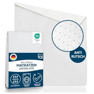 Afbeelding van Blumtal® Protege sommier 160x200 haute qualité Sous matelas certifié OEKO TEX lavable en machine anti condensation avec couche antidérapante Isolateur de glisse