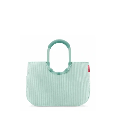 Afbeelding van reisenthel Loopshopper L robuuste tas met praktische vakken van gerecyclede PET flessen charmant en waterafstotend design, mint corduroy,