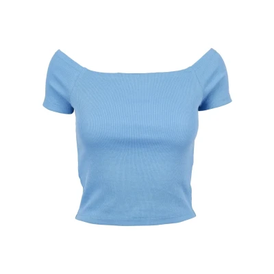 Afbeelding van Urban Classics OFF Shoulder Tshirt basic, Dames, Maat: 4XL, Horizonblue