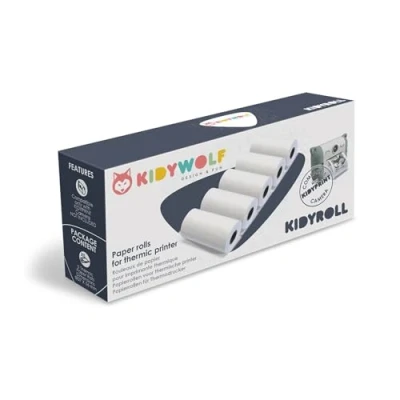 Image de Recharge papier standard Kidywolf pour appareil photo thermique Kidyprint Blanc