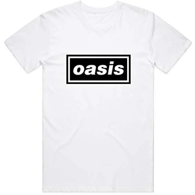 Afbeelding van Oasis Decca Logo Heren T shirt L Wit