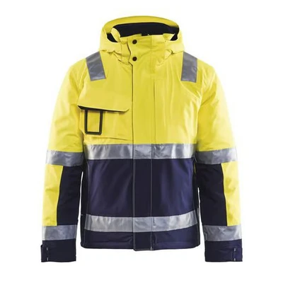 Image de Veste haute visibilité hiver stretch 2D jaune fluorescent/marine