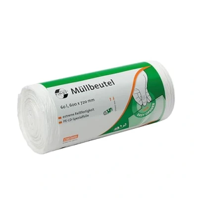 Afbeelding van Deiss First 50 vuilniszakken 60 liter wit 600 x 720 mm 36022