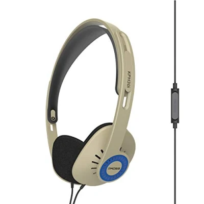 Afbeelding van Koss KPH30iRB Over ear hoofdtelefoon met geïntegreerde microfoon en touch afstandsbediening, D profiel, bekabeld, 3,5 mm stekker, beige