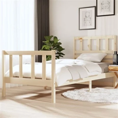 Afbeelding van vidaXL Bedframe massief hout 90x190 cm